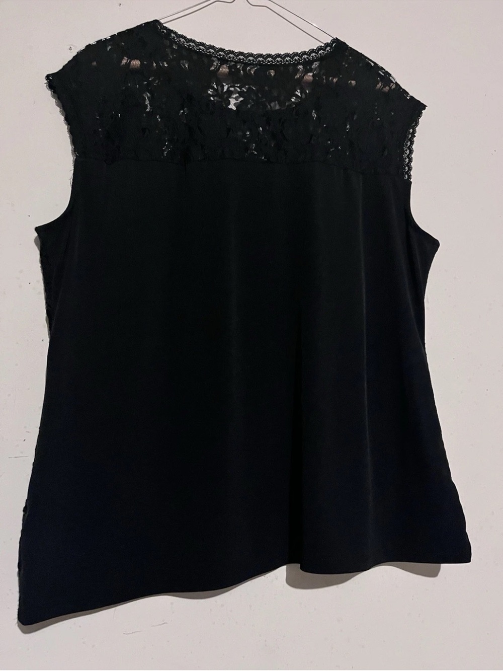 7th Avenue Design Studio New York & Company Black Lace Sleeveless Blouse XL